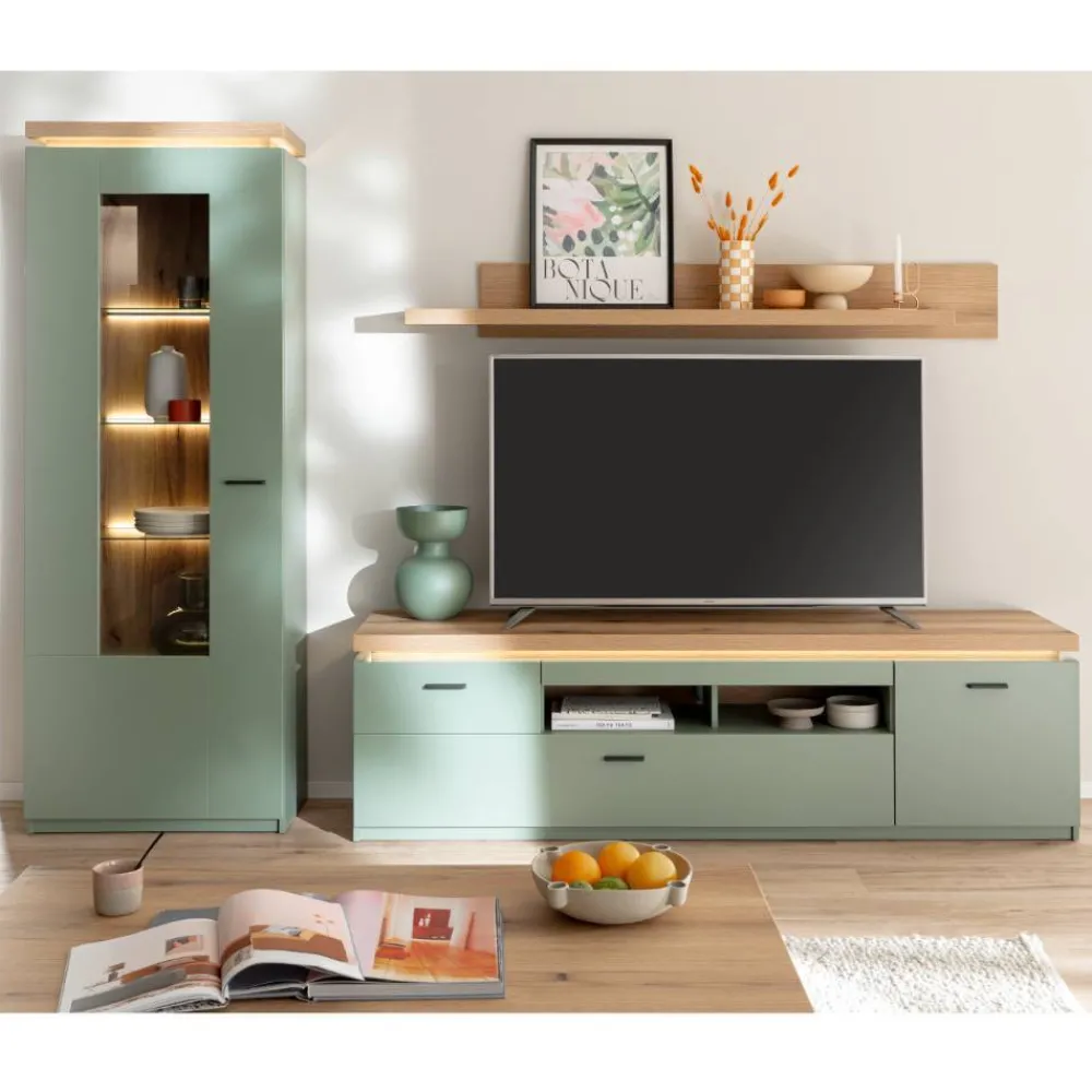 Wohnen Wohnwände<Wohnwand Möbel-Kombi modern - Kwin (dreiteilig)
