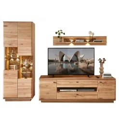 Wohnen Wohnwände<Wohnwand Wohnzimmer-Möbel Set - Cassna (dreiteilig)