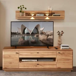 Wohnen Wohnwände<Wohnwand Wohnzimmer-Möbel Set - Cassna (dreiteilig)