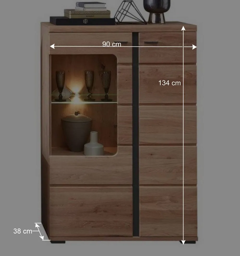 Wohnen Wohnwände<Wohnwandmöbel mit LED Beleuchtung - Mattadore (vierteilig)