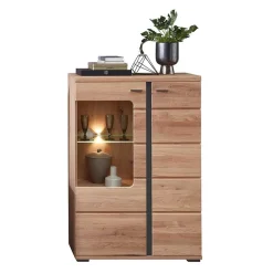 Wohnen Wohnwände<Wohnwandmöbel mit LED Beleuchtung - Mattadore (vierteilig)
