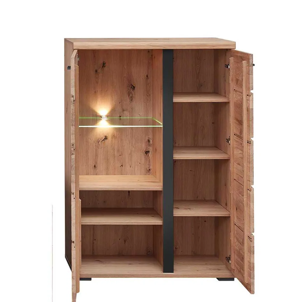 Wohnen Wohnwände<Wohnwandmöbel mit LED Beleuchtung - Mattadore (vierteilig)