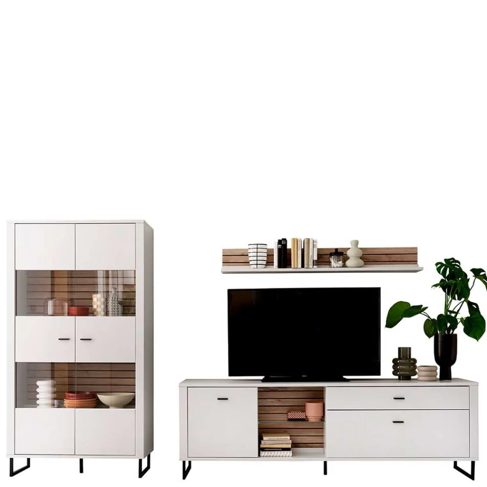 Wohnen Wohnwände<Wohnwandmöbel-Set modern - Varzino (dreiteilig)