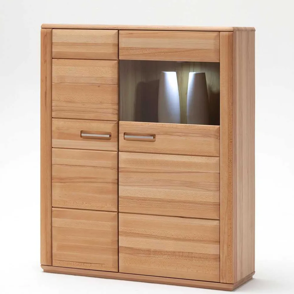 Wohnen Wohnwände<Wohnzimmer Anbauwand Athias aus Kernbuche (dreiteilig)