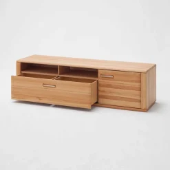 Wohnen Wohnwände<Wohnzimmer Anbauwand Athias aus Kernbuche (dreiteilig)