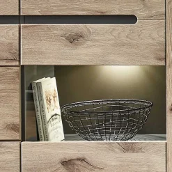 Wohnen Wohnwände<Wohnzimmer Anbauwand Holz Look - Zelio (dreiteilig)