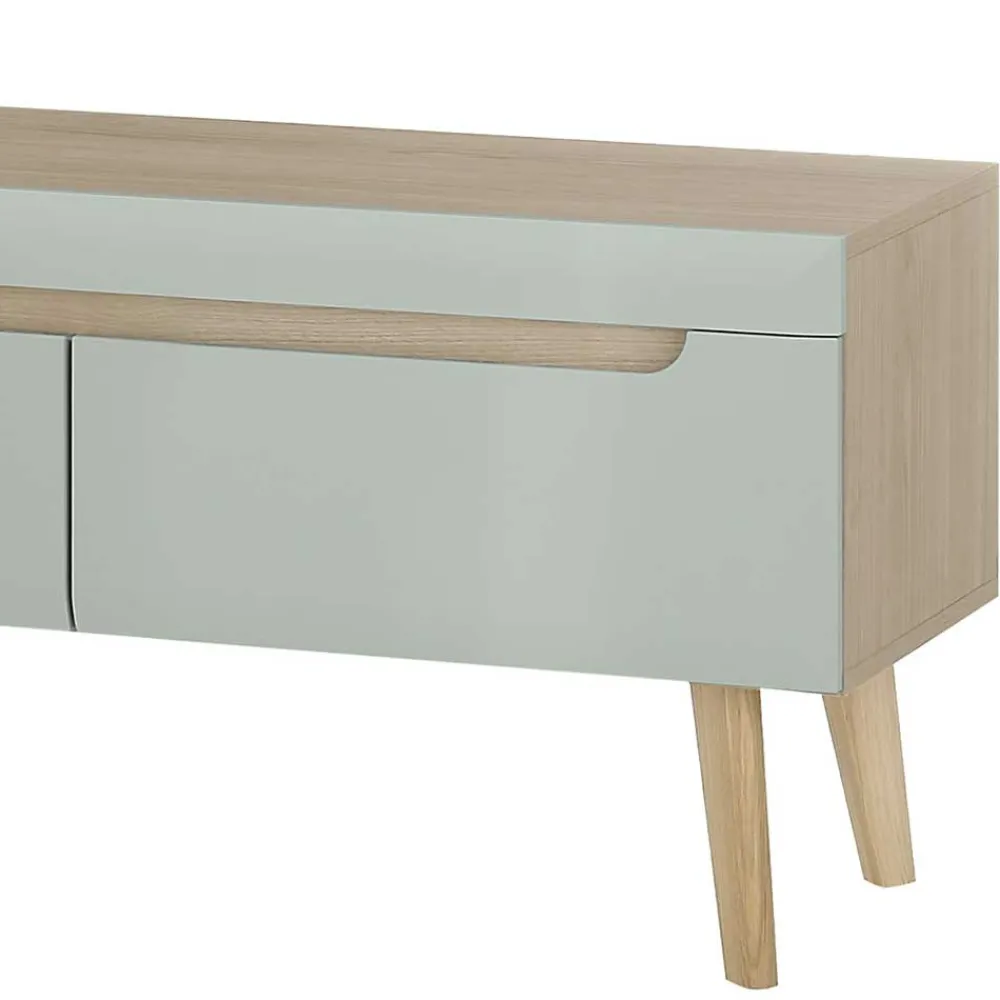 Wohnen Wohnwände<Wohnzimmer Anbauwand im Skandi Design - Armina (vierteilig)