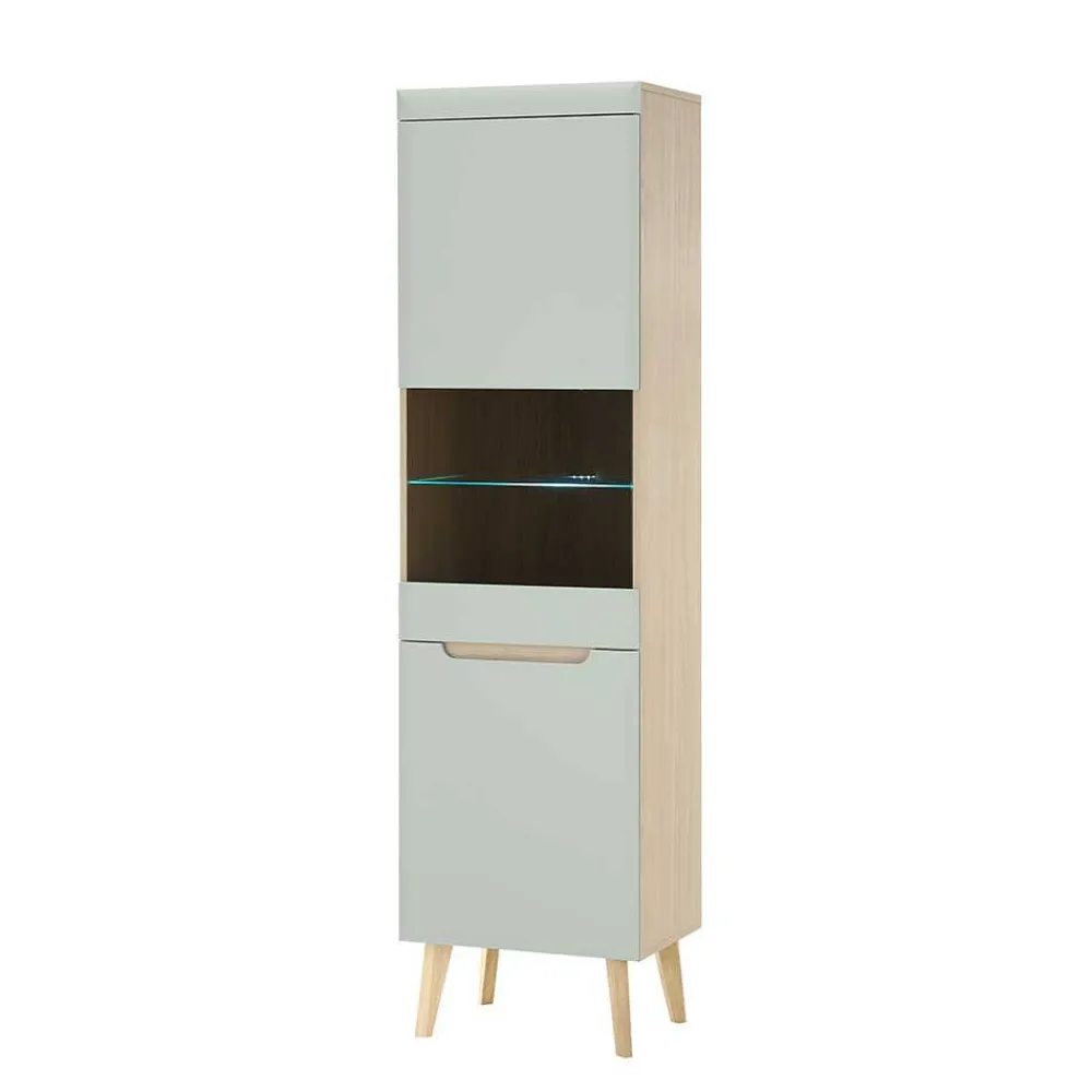 Wohnen Wohnwände<Wohnzimmer Anbauwand im Skandi Design - Armina (vierteilig)