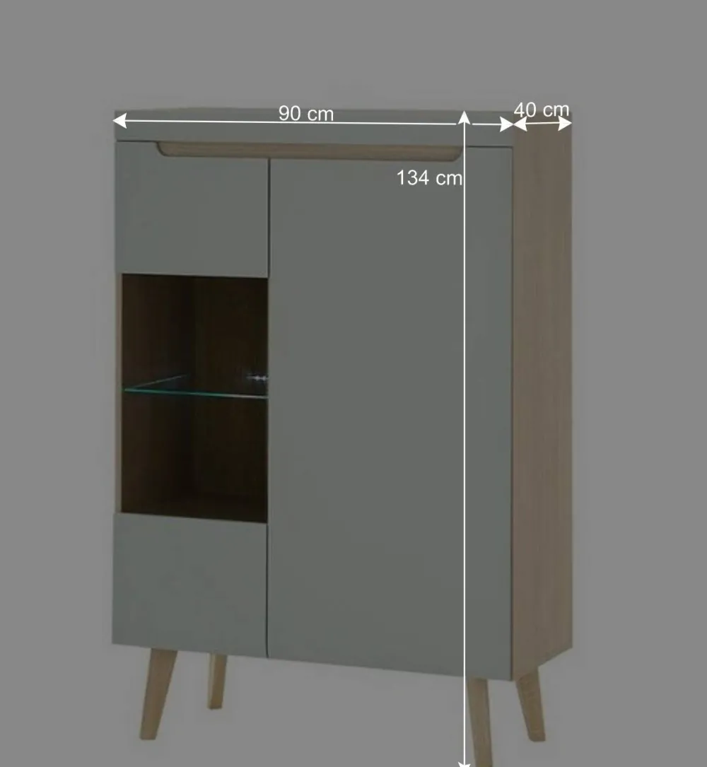 Wohnen Wohnwände<Wohnzimmer Anbauwand im Skandi Design - Armina (vierteilig)