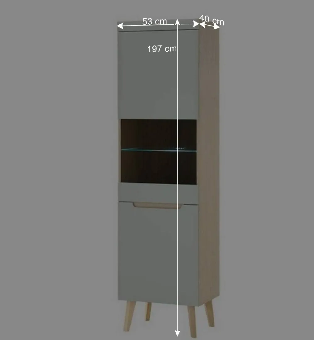 Wohnen Wohnwände<Wohnzimmer Anbauwand im Skandi Design - Armina (vierteilig)