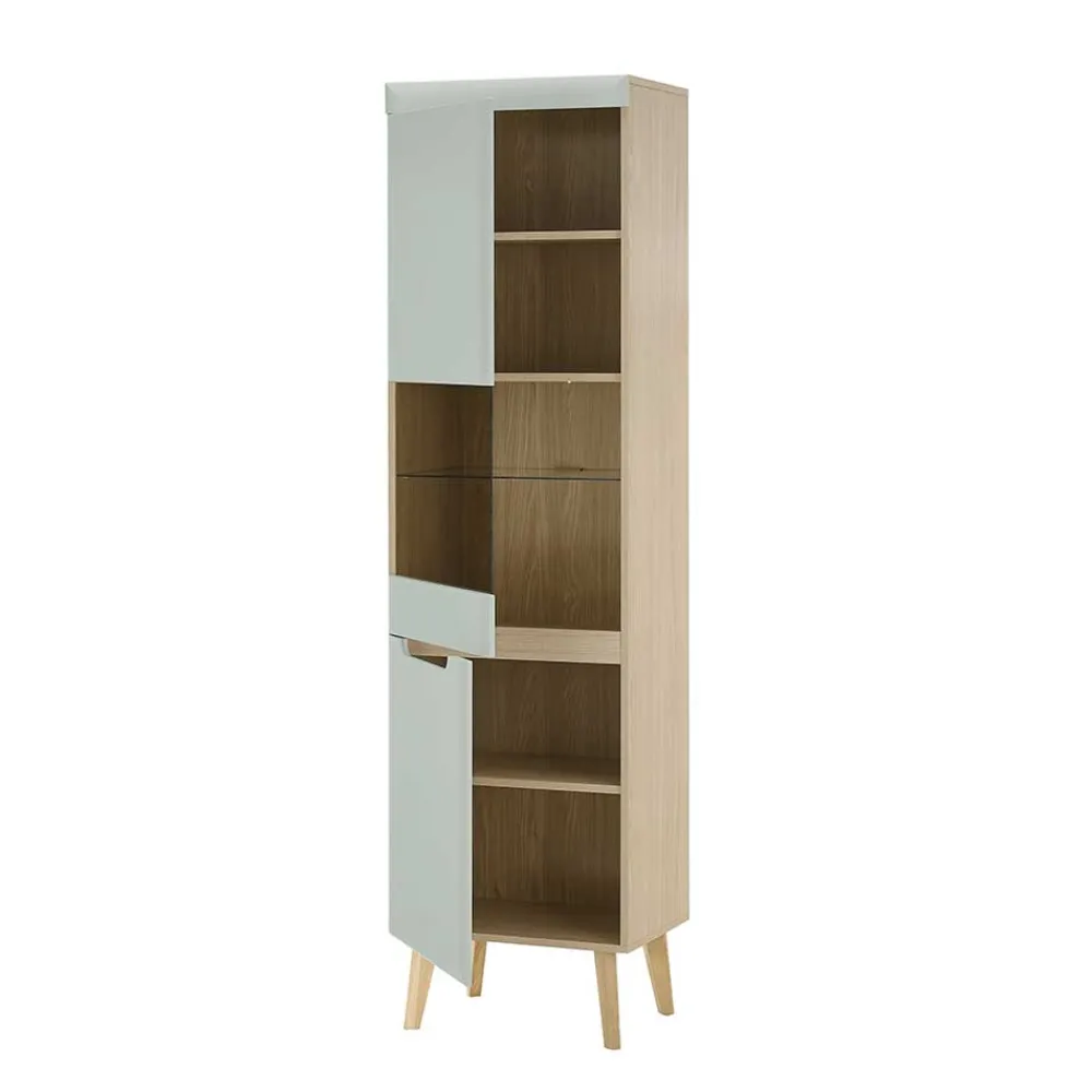Wohnen Wohnwände<Wohnzimmer Anbauwand im Skandi Design - Armina (vierteilig)