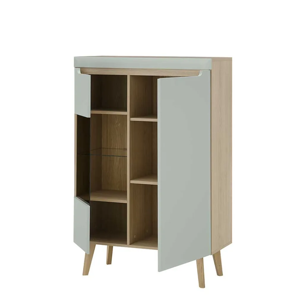 Wohnen Wohnwände<Wohnzimmer Anbauwand im Skandi Design - Armina (vierteilig)