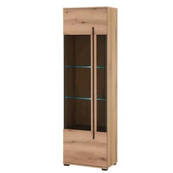 Wohnen Wohnwände<Wohnzimmer Anbauwand in Eiche - Brocus (dreiteilig)