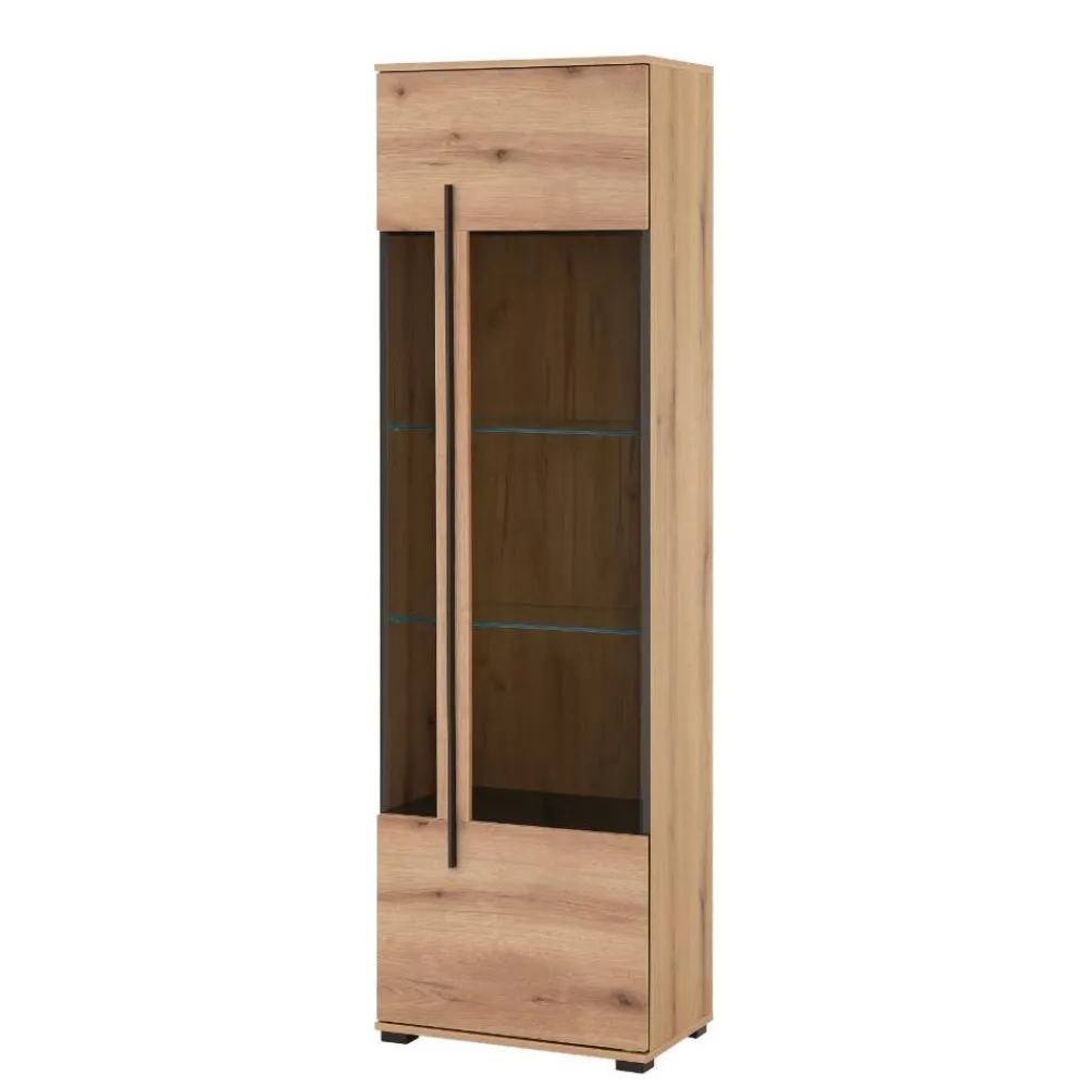 Wohnen Wohnwände<Wohnzimmer Anbauwand in Eiche - Brocus (dreiteilig)