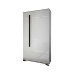 Wohnen Wohnwände<Wohnzimmer Anbauwand Jetongos in Weiß Hochglanz (vierteilig)
