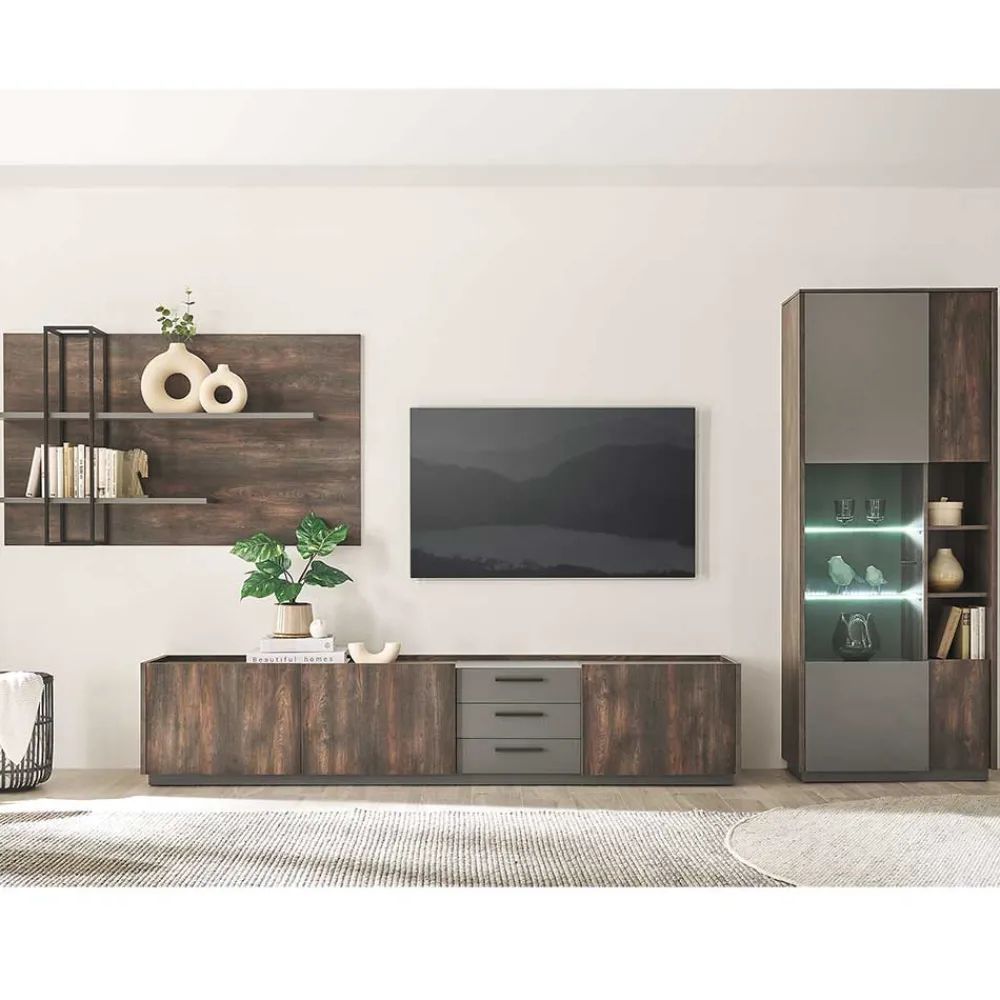 Wohnen Wohnwände<Wohnzimmer Anbauwand Möbel-Kombi - Mundo (dreiteilig)