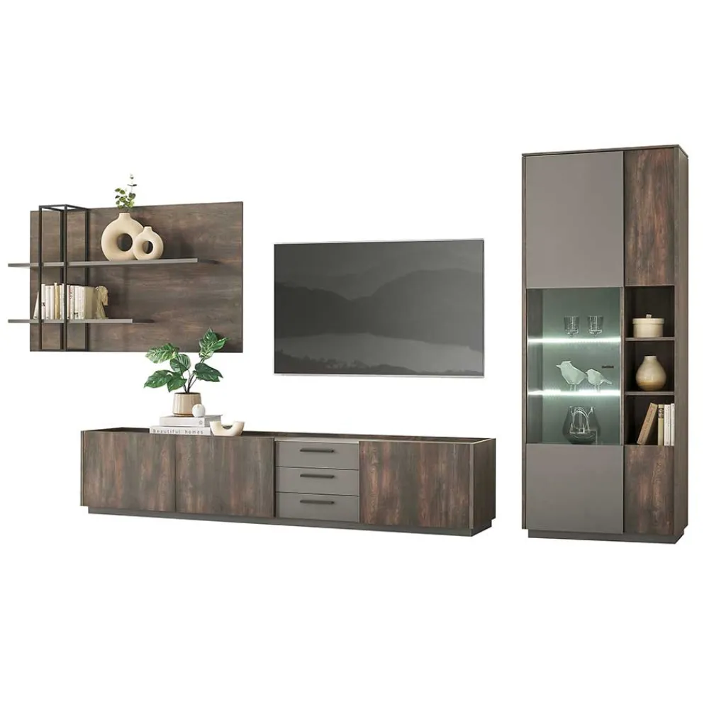 Wohnen Wohnwände<Wohnzimmer Anbauwand Möbel-Kombi - Mundo (dreiteilig)