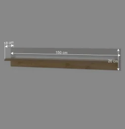 Wohnen Wohnwände<Wohnzimmer Anbauwand mit LED Set - Racelyn (vierteilig)