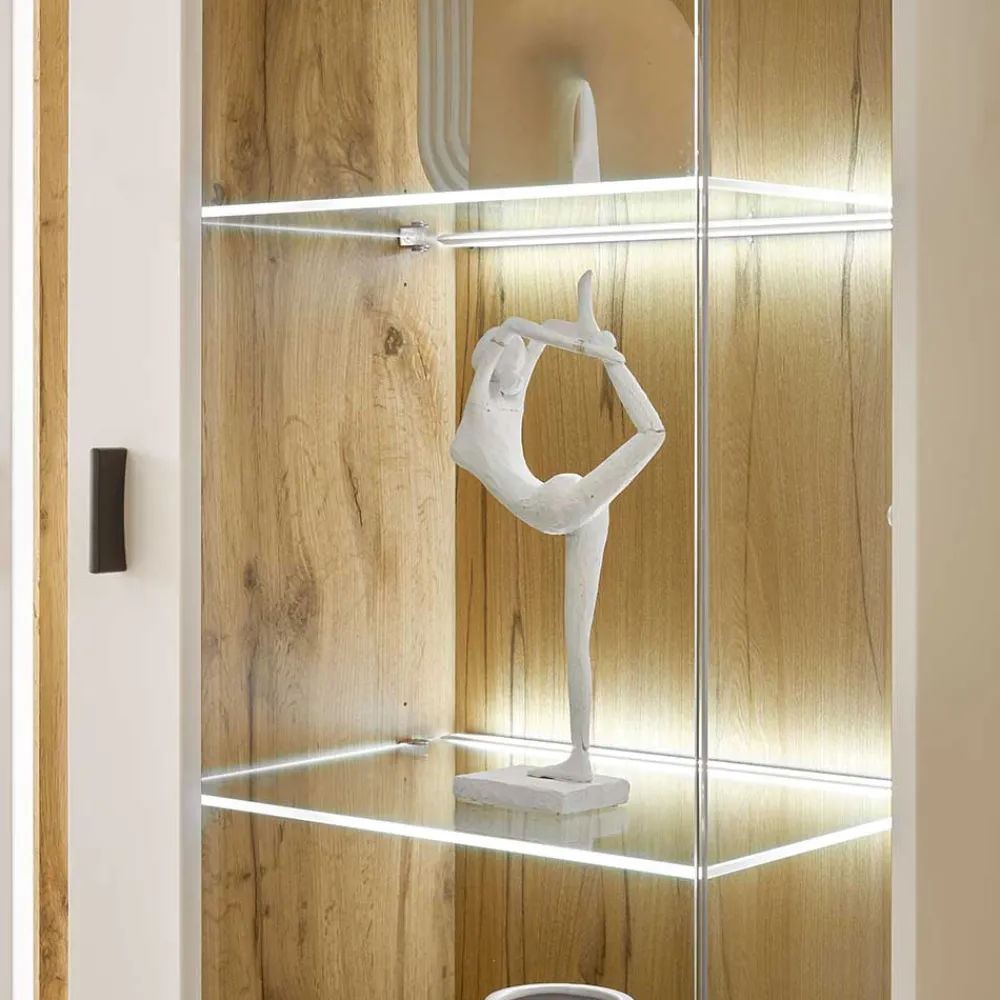 Wohnen Wohnwände<Wohnzimmer Anbauwand mit LED Set - Racelyn (vierteilig)