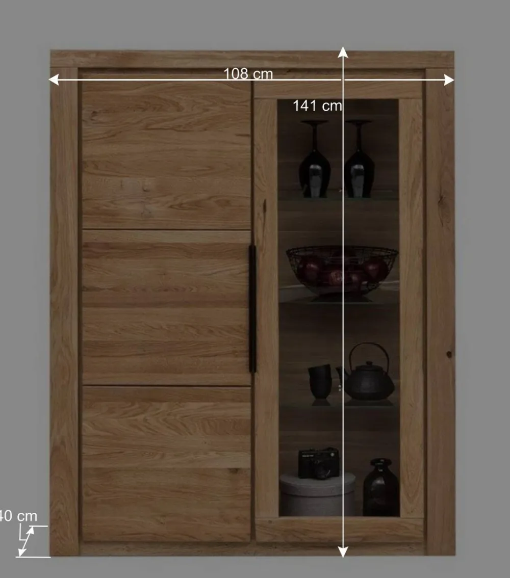 Wohnen Wohnwände<Wohnzimmer Anbauwand teilmassiv - Nelenia (vierteilig)