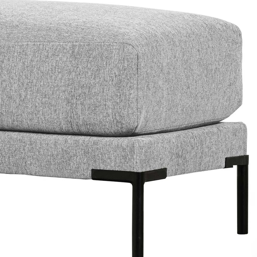 Wohnen Hocker<Wohnzimmer Beistellhocker in Hellgrau - Horedion