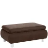 Wohnen Hocker<Wohnzimmer Couchhocker in Braun Velours - Delnoto