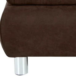 Wohnen Hocker<Wohnzimmer Couchhocker in Braun Velours - Delnoto