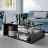 Wohnen Tische<Wohnzimmer Couchtisch in Schwarz hochglänzend - Jusip