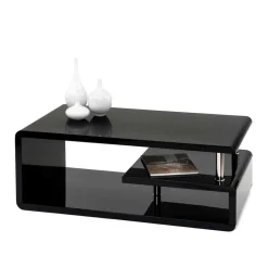 Wohnen Tische<Wohnzimmer Couchtisch in Schwarz hochglänzend - Jusip