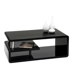 Wohnen Tische<Wohnzimmer Couchtisch in Schwarz hochglänzend - Jusip