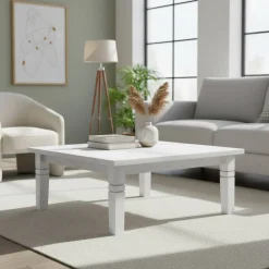 Wohnen Tische<Wohnzimmer Couchtisch Onesti in Weiß Kiefer massiv