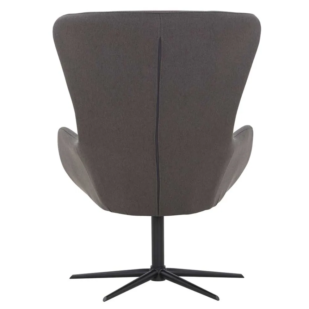 Wohnen Sessel<Wohnzimmer Designsessel in Dunkelgrau Stoff - Dessina