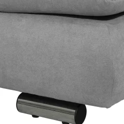 Wohnen Sofas<Wohnzimmer Eckcouch in Hellgrau mit Chrom - Oraina