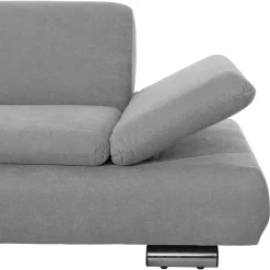 Wohnen Sofas<Wohnzimmer Eckcouch in Hellgrau mit Chrom - Oraina