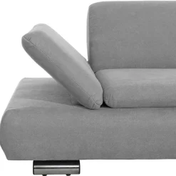 Wohnen Sofas<Wohnzimmer Eckcouch in Hellgrau mit Chrom - Oraina