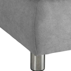 Wohnen Sofas<Wohnzimmer Eckcouch in Hellgrau mit Chrom - Oraina
