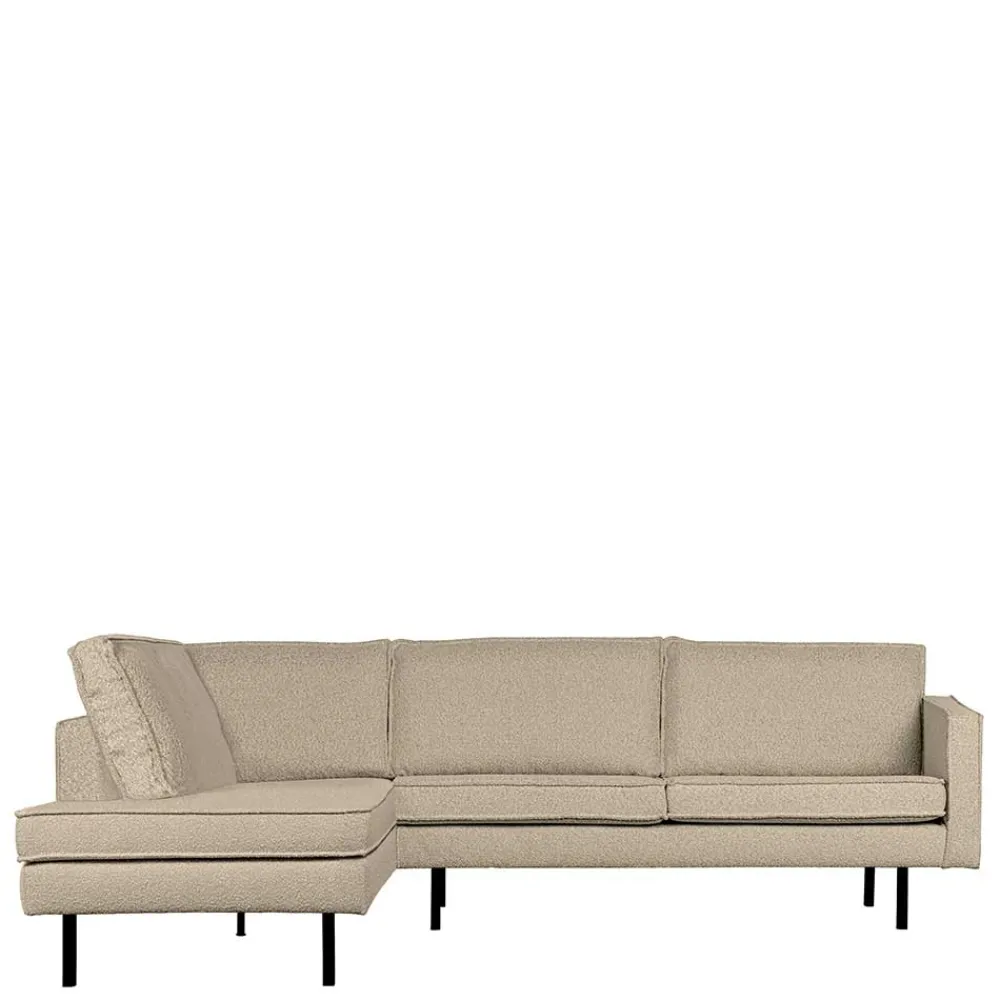 Wohnen Sofas<Wohnzimmer Ecksofa in Beige Boucle - Glamoure