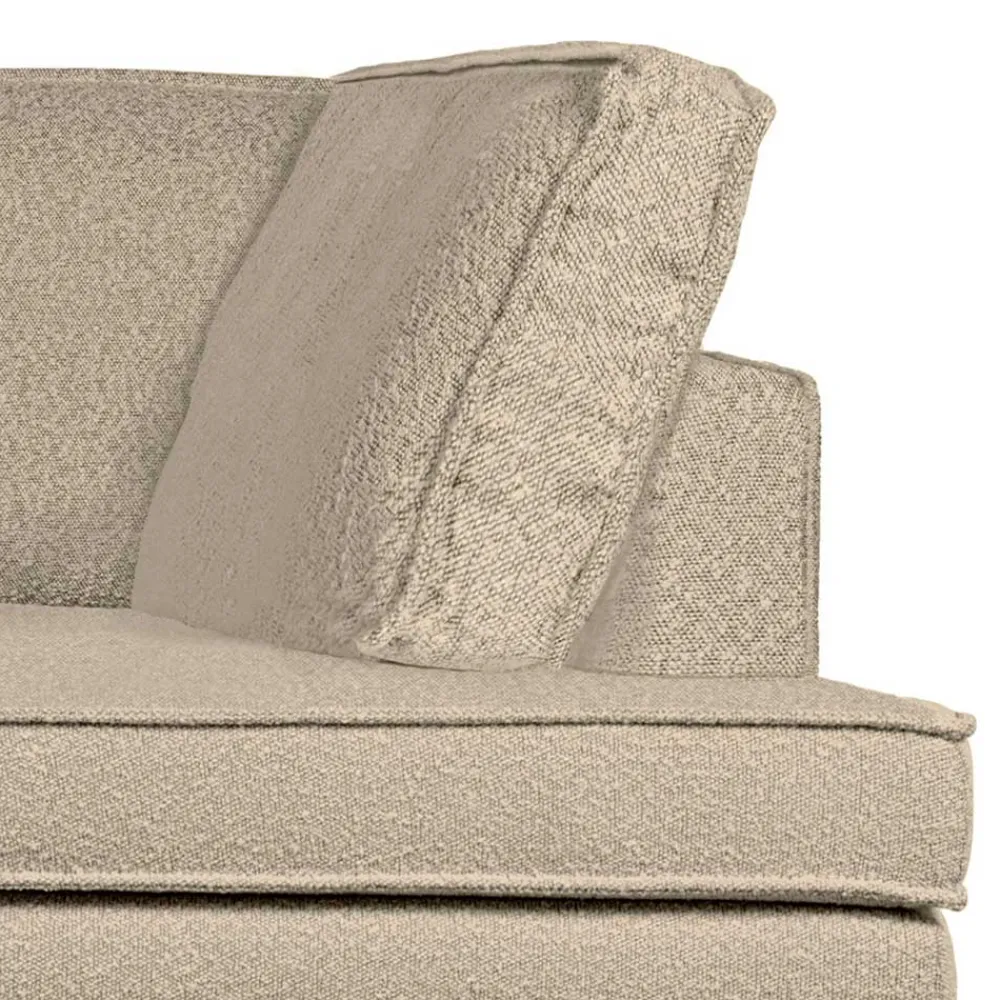 Wohnen Sofas<Wohnzimmer Ecksofa in Beige Boucle - Glamoure