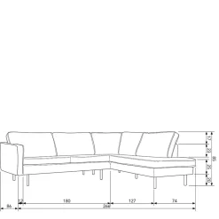 Wohnen Sofas<Wohnzimmer Ecksofa in Beige Boucle - Glamoure