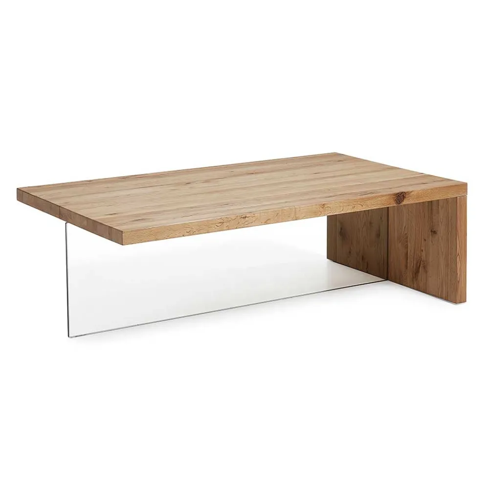 Wohnen Tische<Wohnzimmer Eichentisch Bondoville mit Glas Fuß