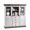 Wohnen Highboards<Wohnzimmer Highboard Mirandesca in Grau Weiß