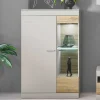 Wohnen Vitrinen<Wohnzimmer Highboard mit Glas Einsatz - Lioscas