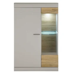 Wohnen Vitrinen<Wohnzimmer Highboard mit Glas Einsatz - Lioscas