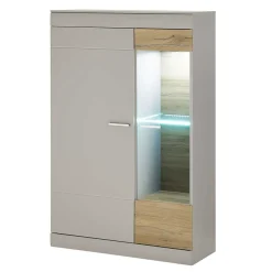 Wohnen Vitrinen<Wohnzimmer Highboard mit Glas Einsatz - Lioscas