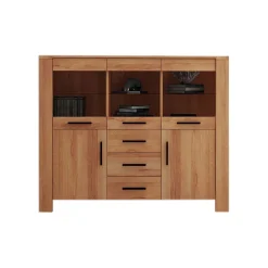 Wohnen Highboards|Kommoden<Wohnzimmer Highboard Mosniak aus Kernbuche Massivholz