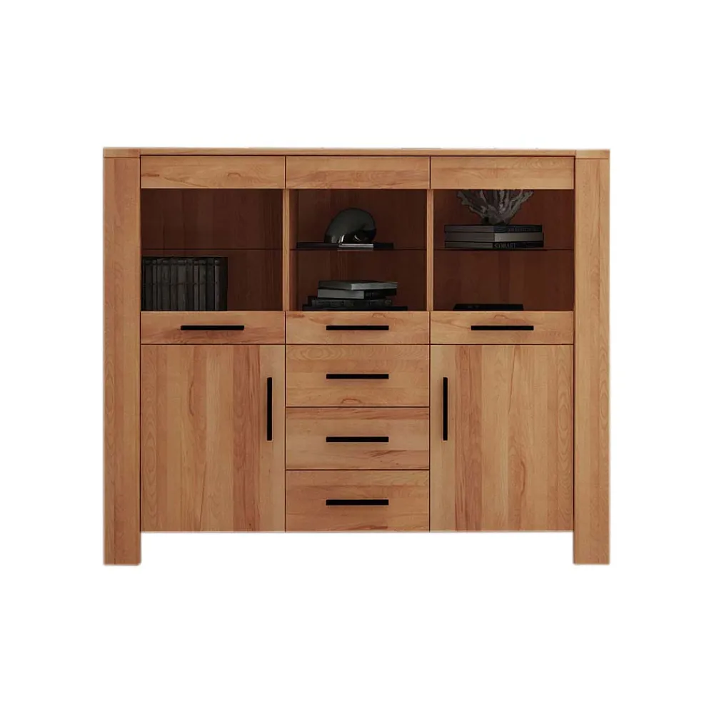 Wohnen Highboards|Kommoden<Wohnzimmer Highboard Mosniak aus Kernbuche Massivholz