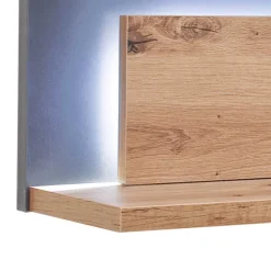 Wohnen Regale<Wohnzimmer Hängeboard in Eichefarben & Grau - Vecenda