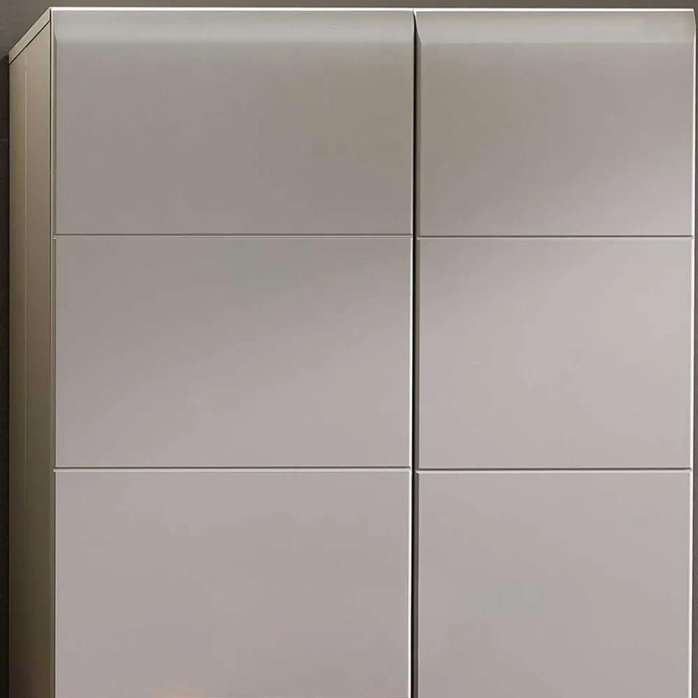 Wohnen Vitrinen<Wohnzimmer Hängeschrank mit Glaseinsatz in Grau - Fraguca