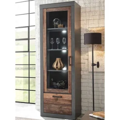 Wohnen Vitrinen<Wohnzimmer Industry Vitrine 1-türig - Timuras