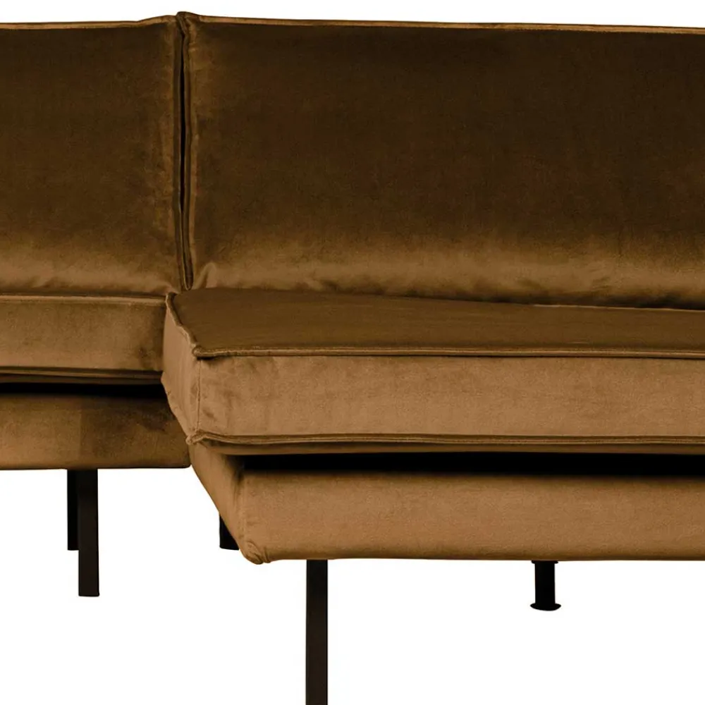 Wohnen Sofas<Wohnzimmer L Couch in Honigfarben Samt - Saguan